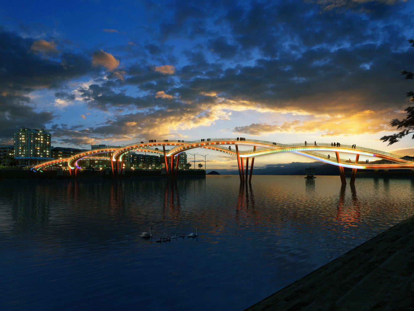Xinjin County Landscape Bridge